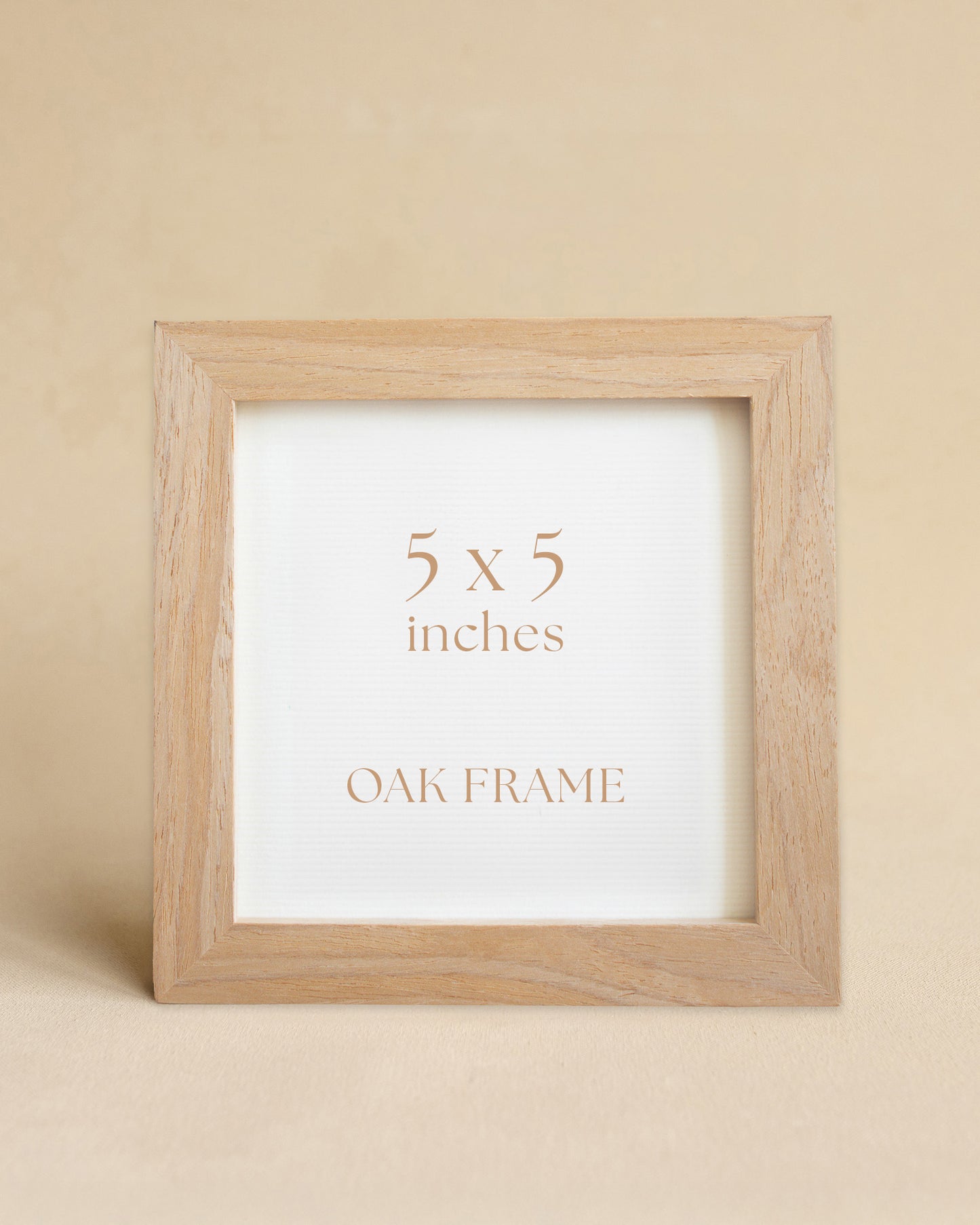 Solid Oak Frame, 5 x 5 in