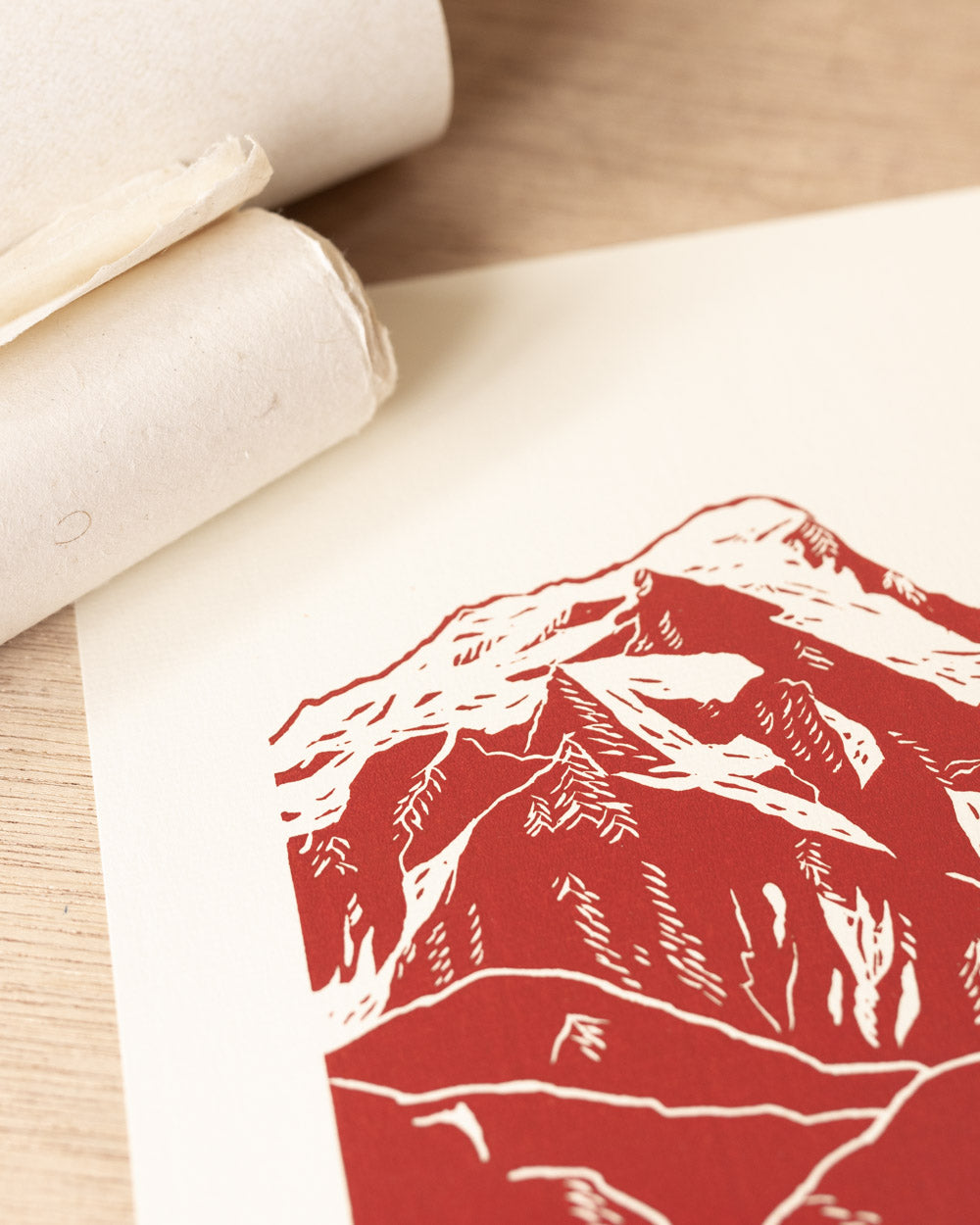 L'Aconcagua - Original Linoprint