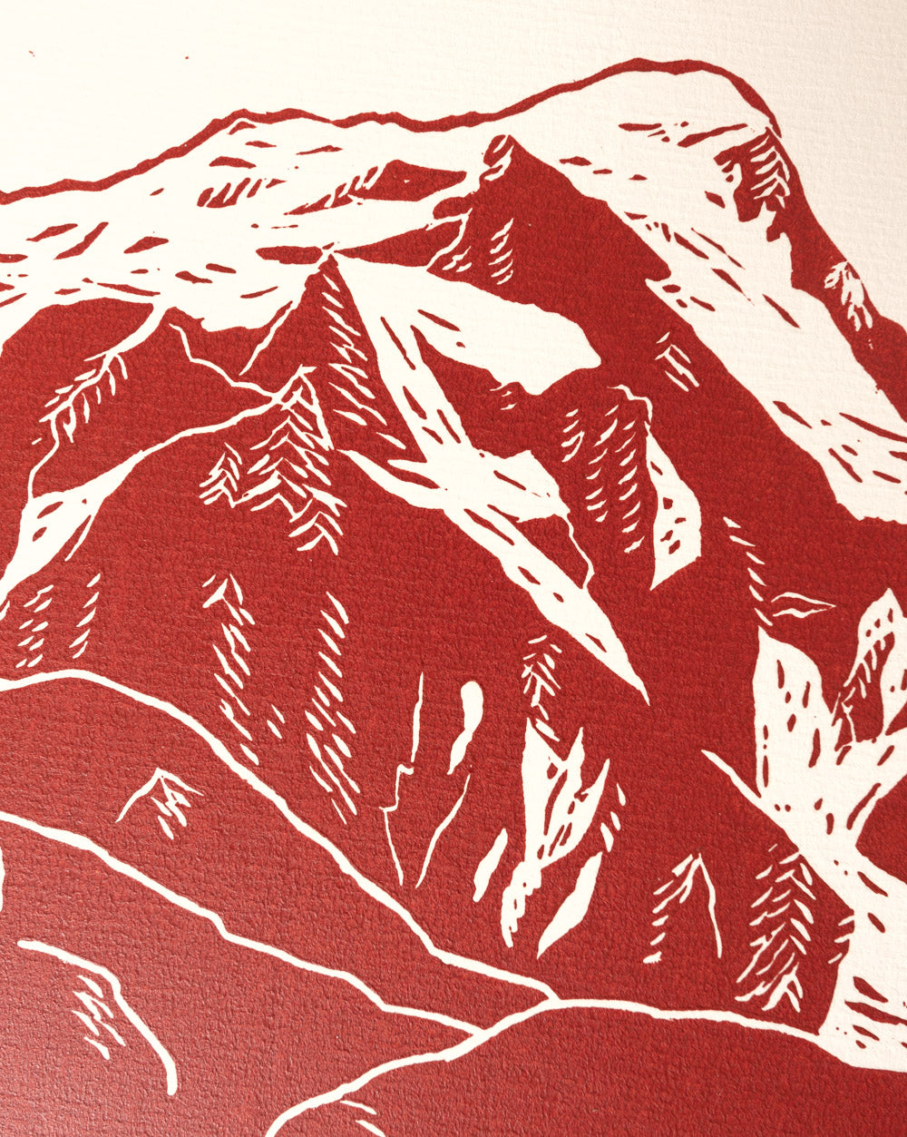 L'Aconcagua - Original Linoprint