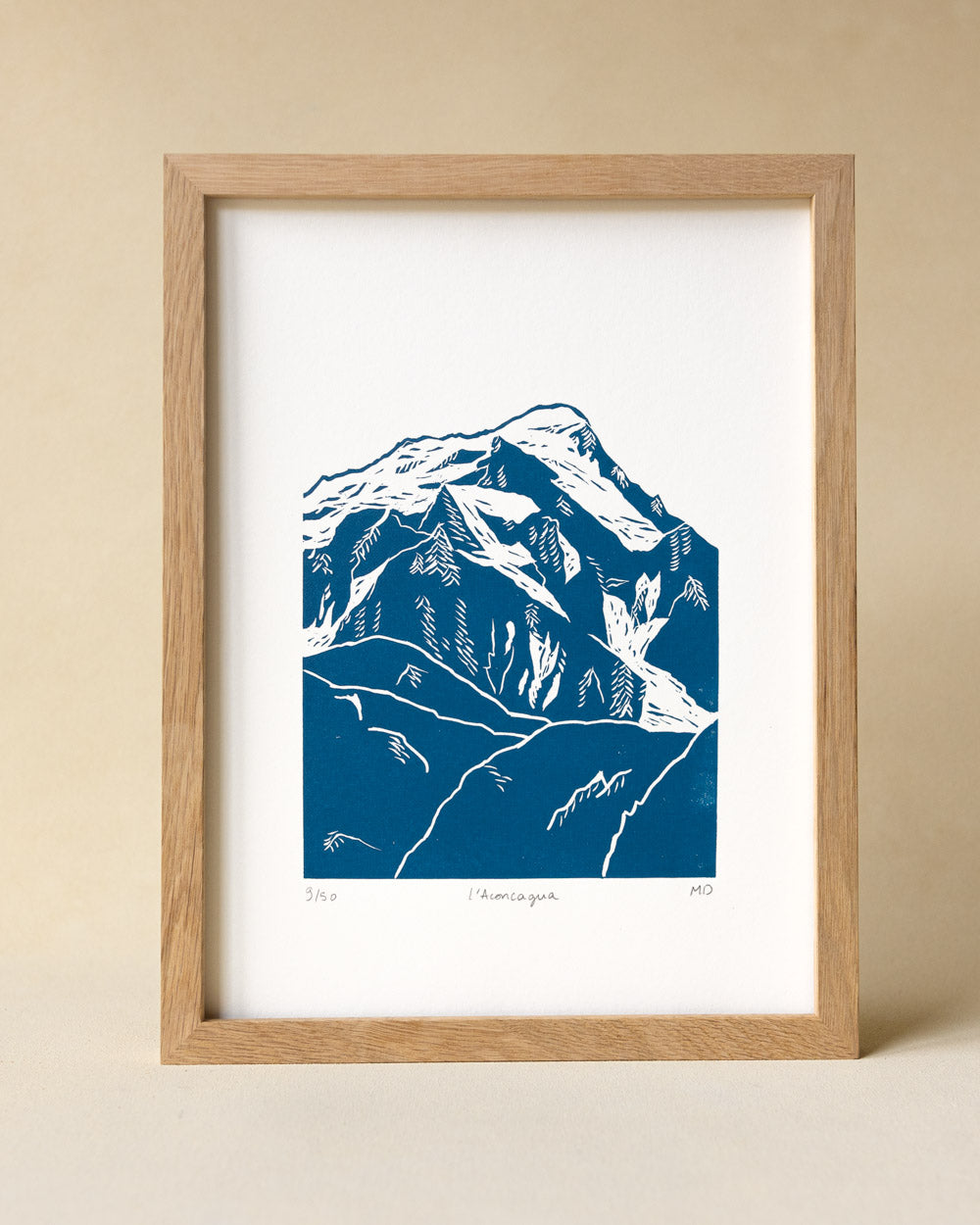 L'Aconcagua - Original Linoprint