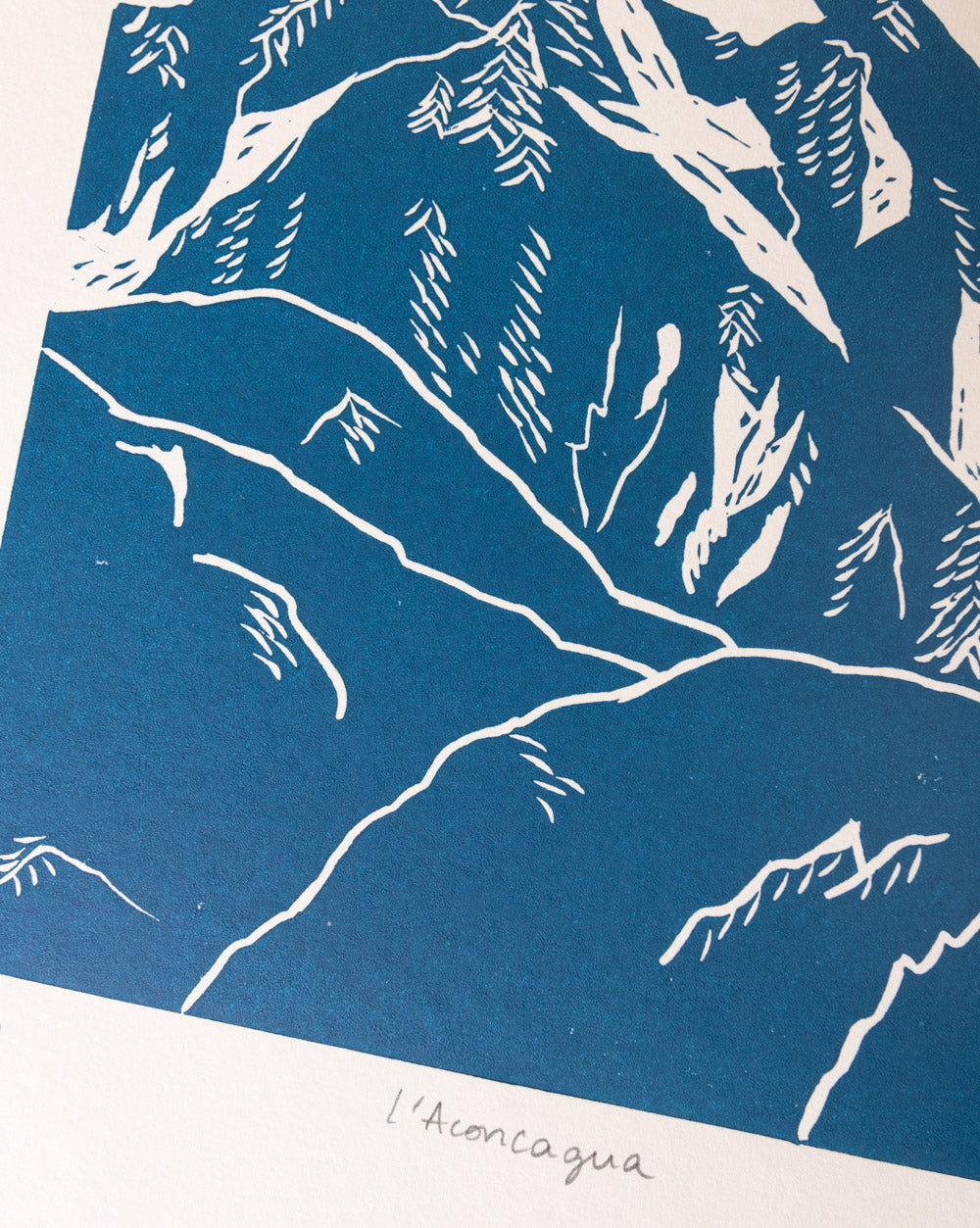 L'Aconcagua - Original Linoprint