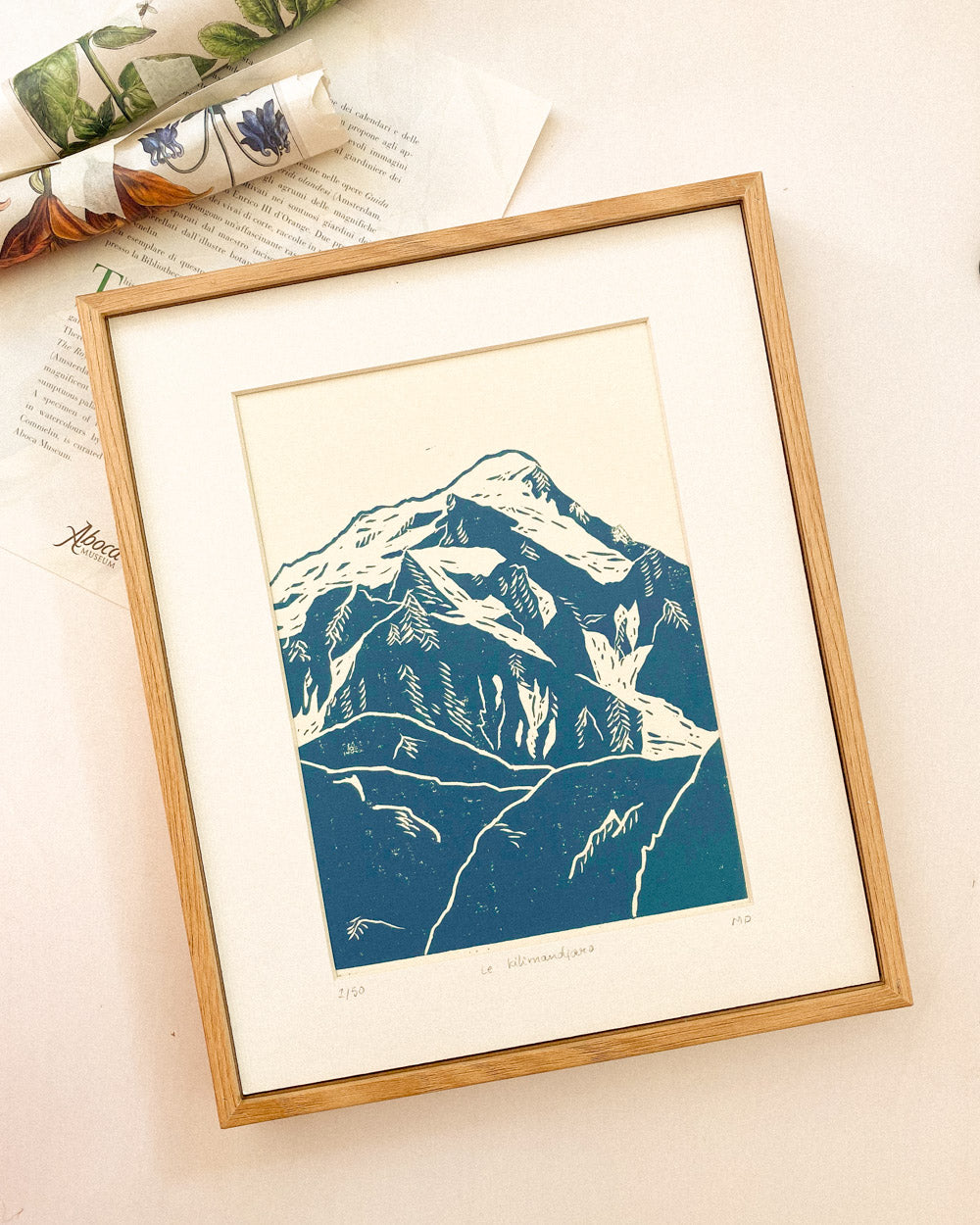 L'Aconcagua - Original Linoprint