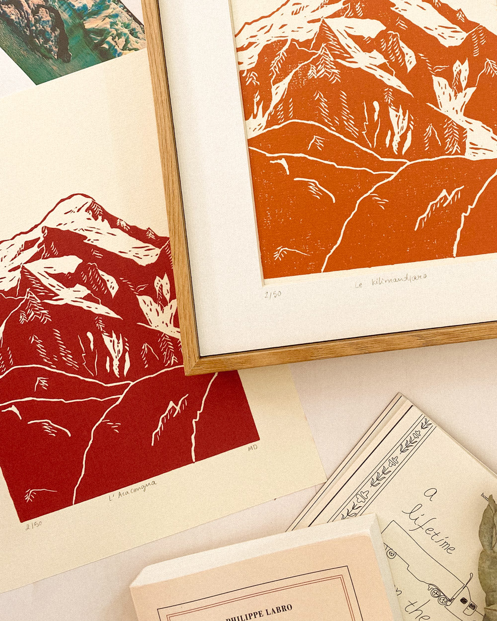L'Aconcagua - Original Linoprint