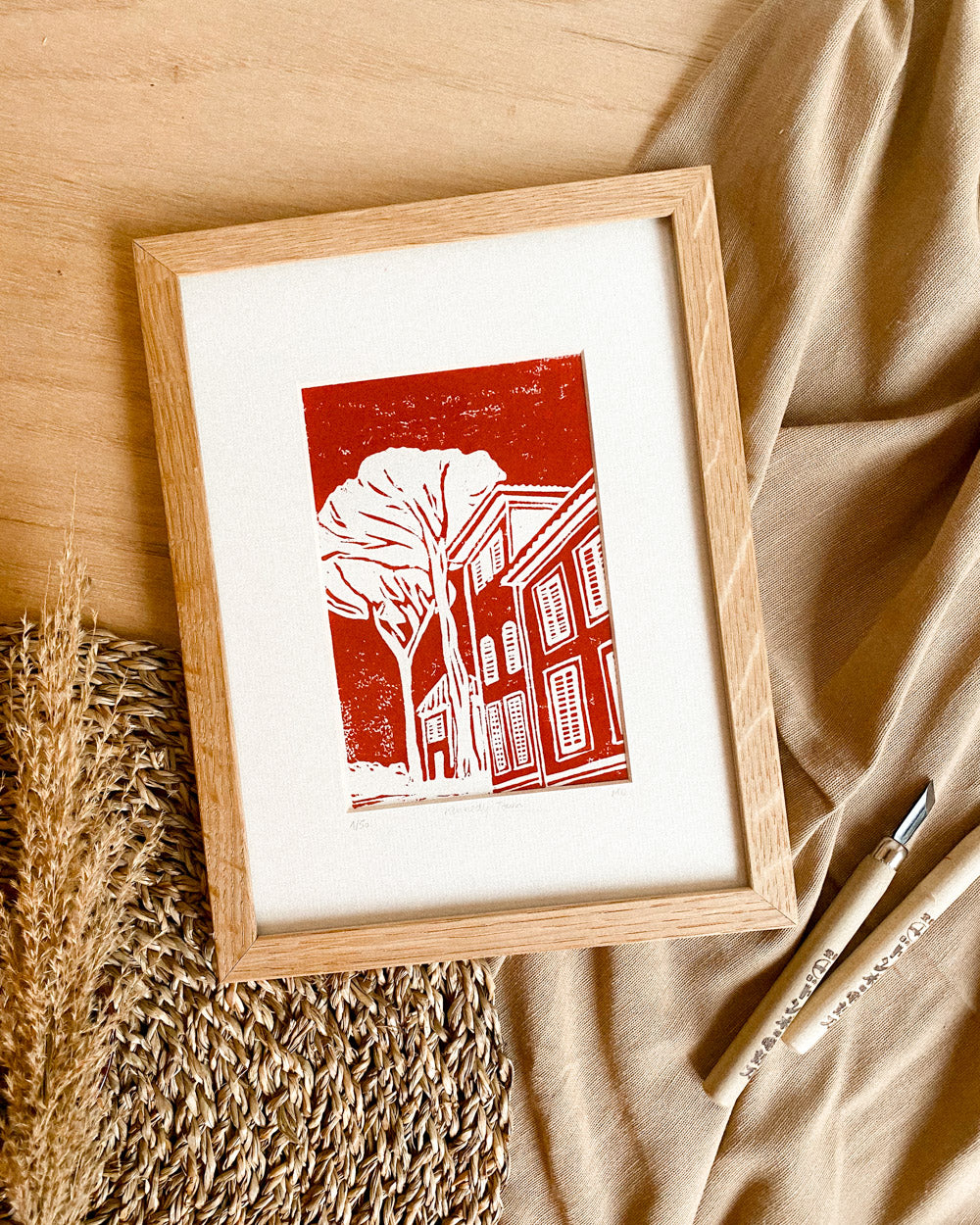 Garbatella - Original Linoprint