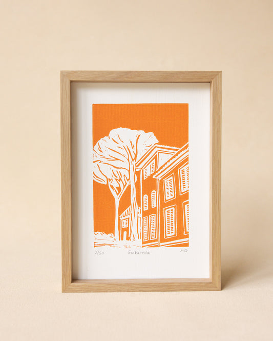 Garbatella - Original Linoprint