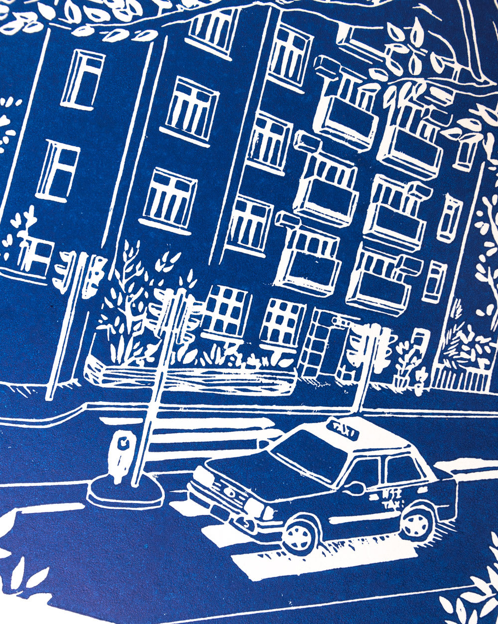 Bonham Road - Original Linoprint