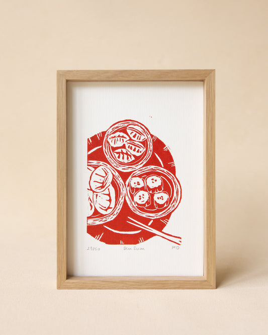 Dim Sum - Original Linoprint