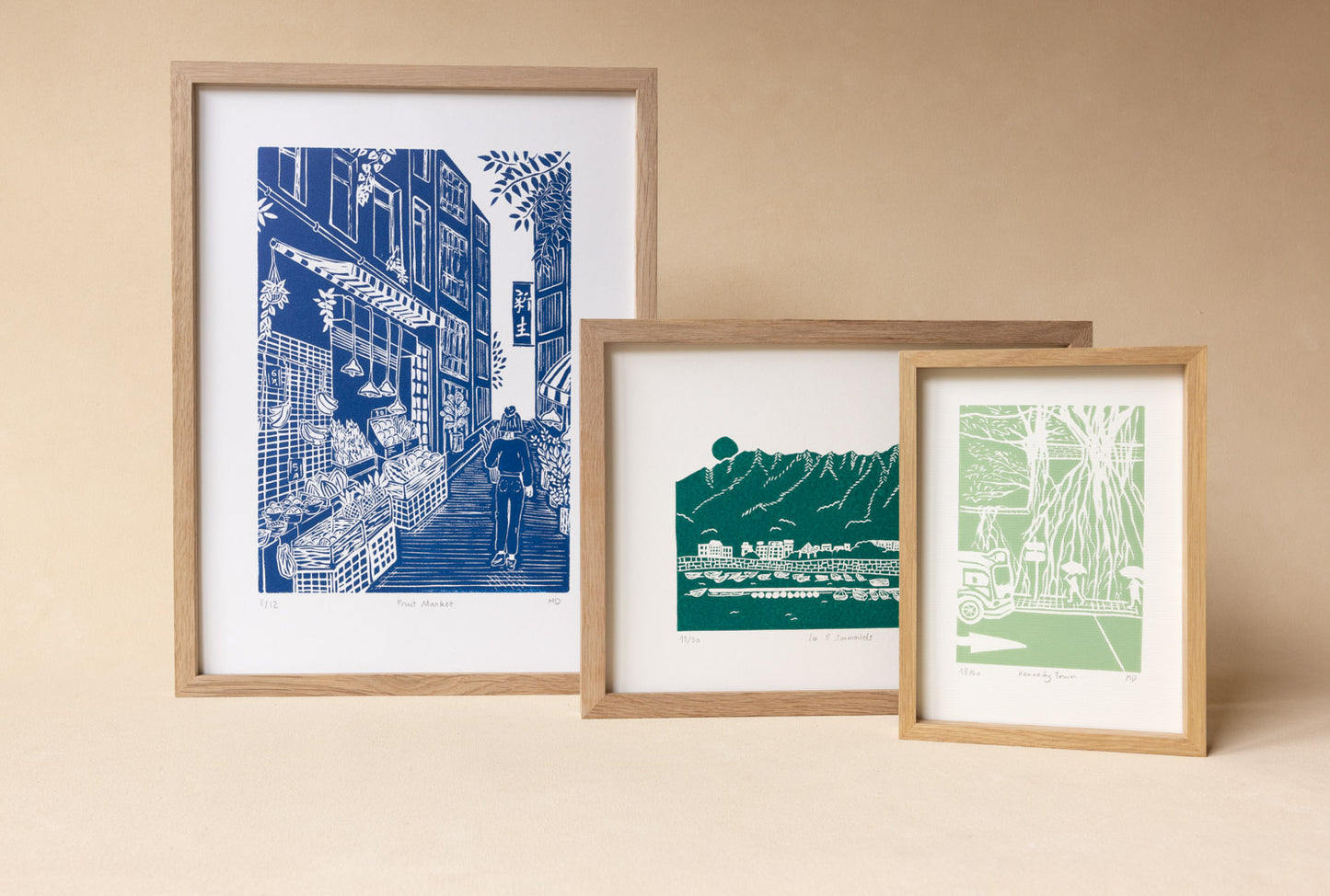 Fruit Market - Original Linoprint
