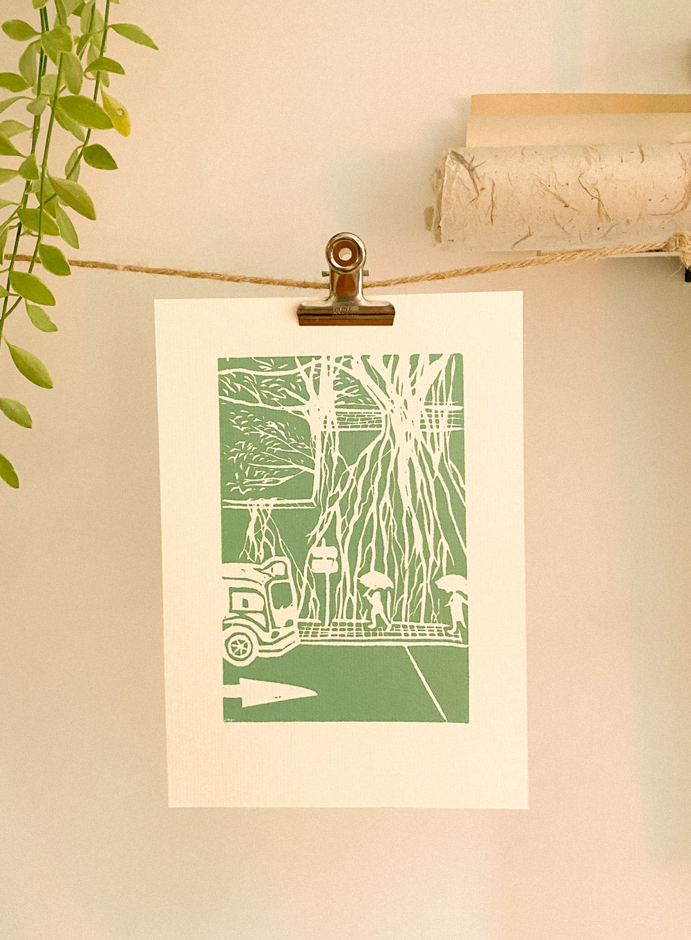 Kennedy Town - Original Linoprint
