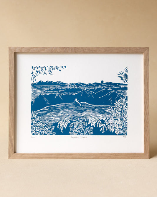 Lamma Island - Original Linoprint