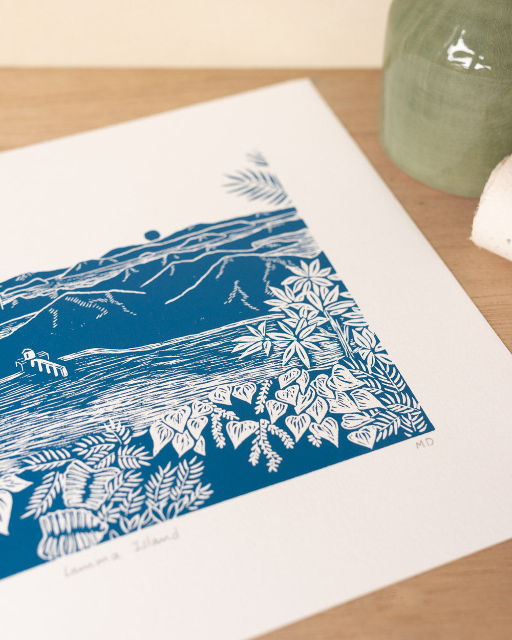 Lamma Island - Original Linoprint