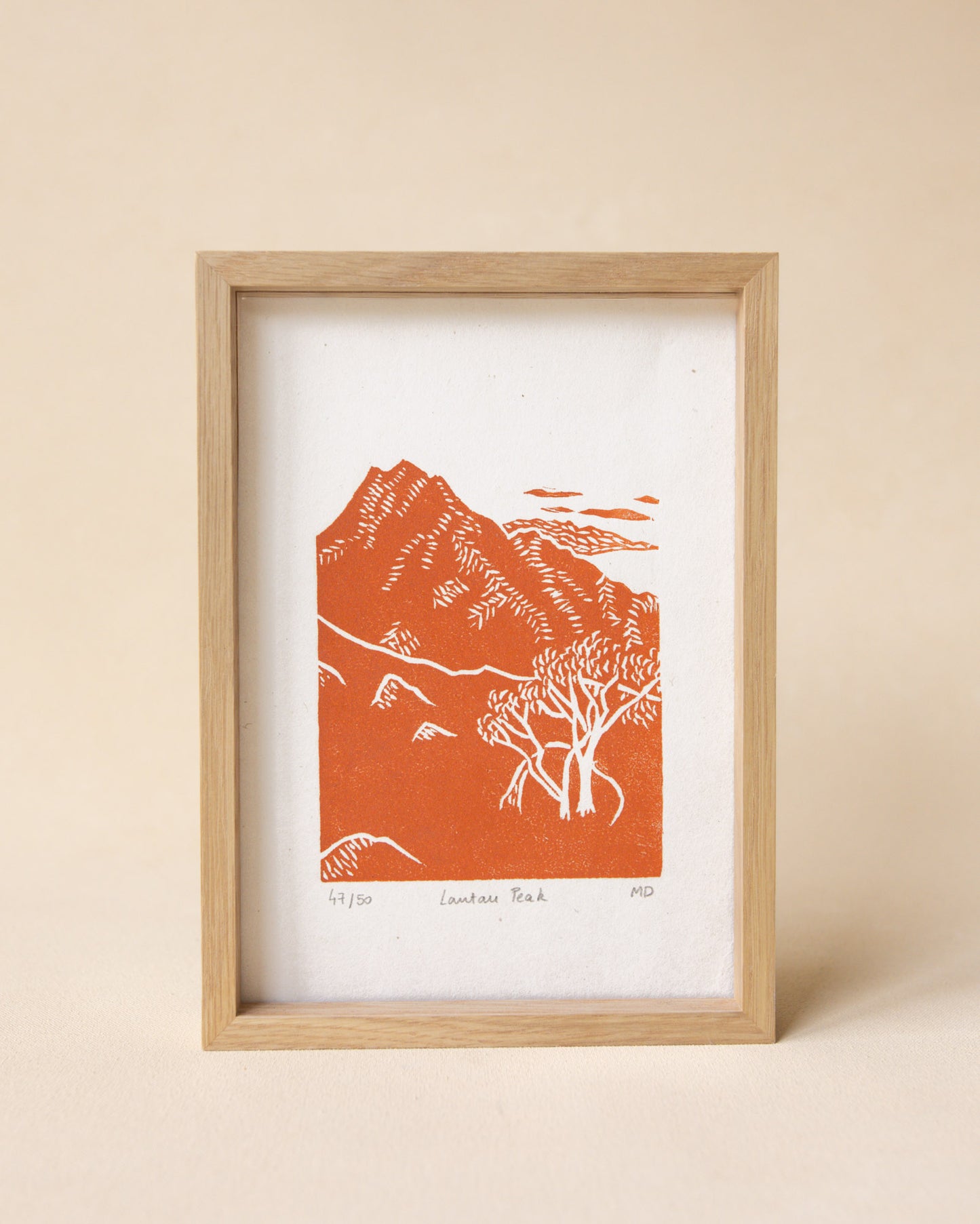 Lantau Peak - Original Linoprint
