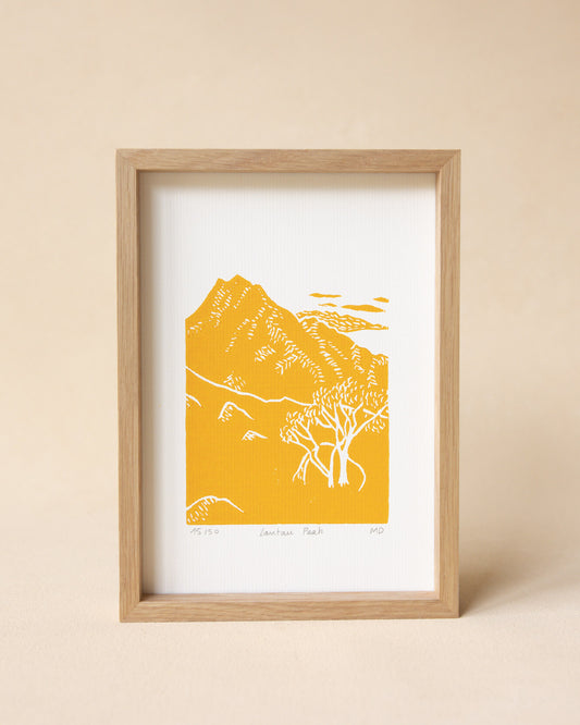 Lantau Peak - Original Linoprint