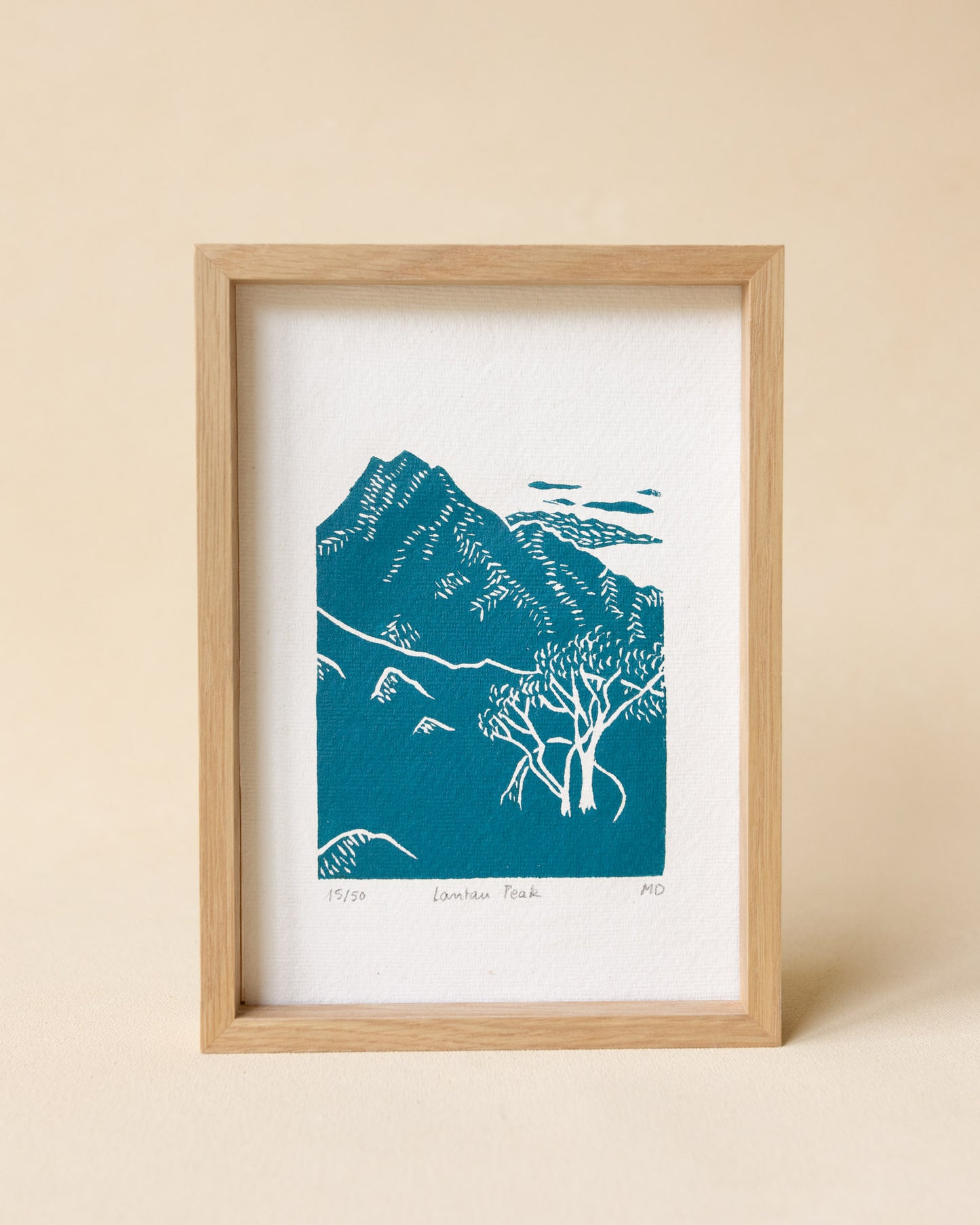 Lantau Peak - Original Linoprint