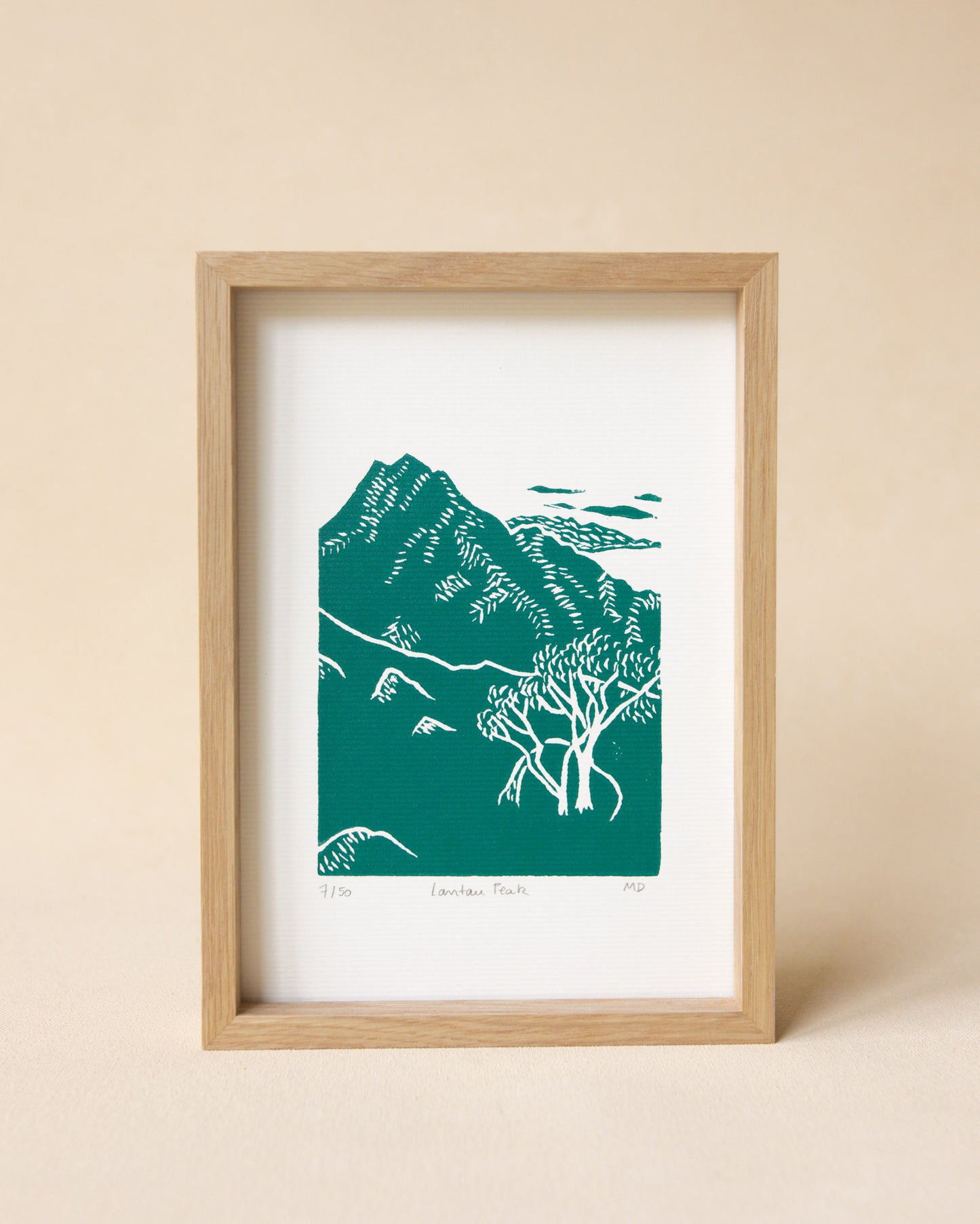 Lantau Peak - Original Linoprint