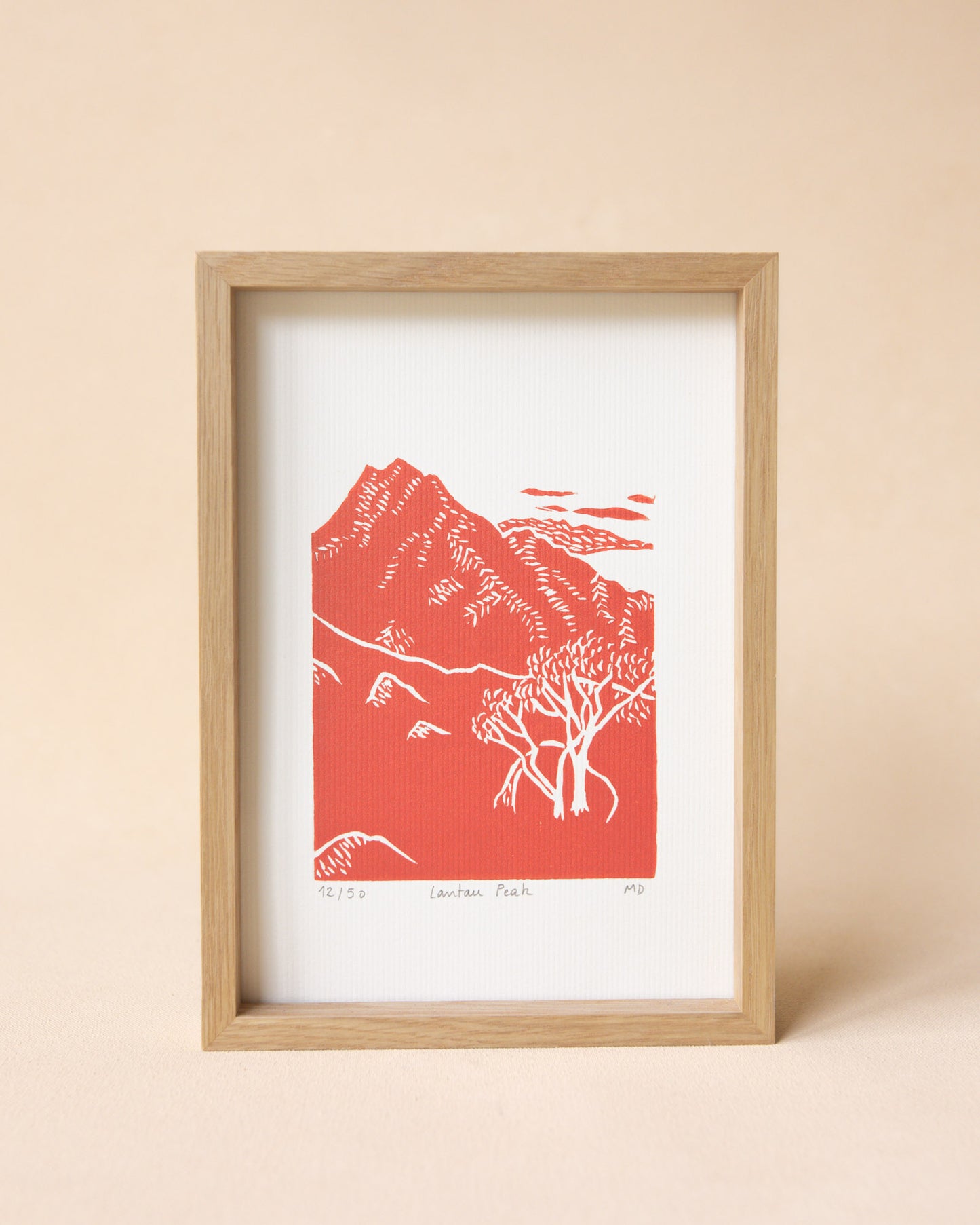 Lantau Peak - Original Linoprint