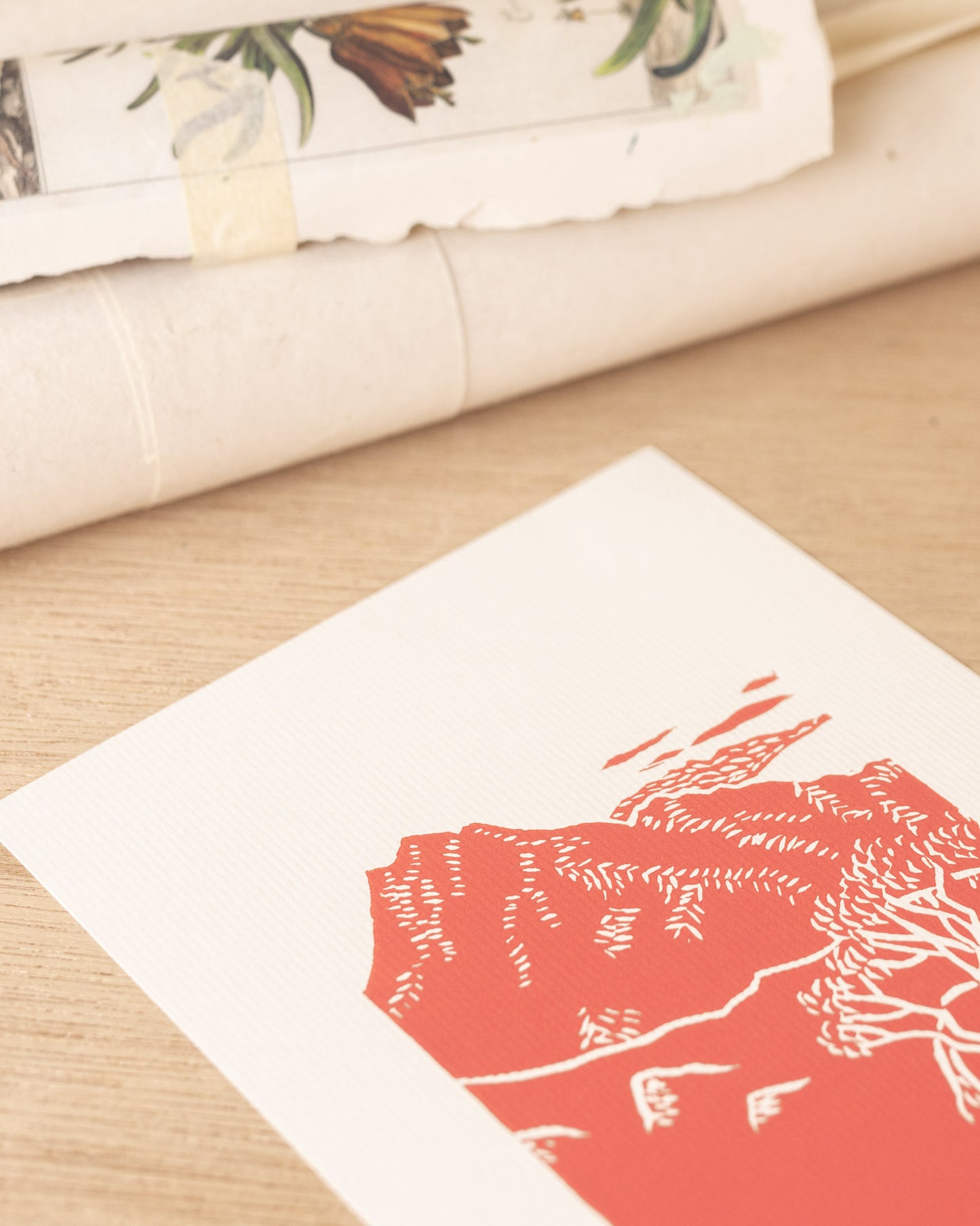 Lantau Peak - Original Linoprint