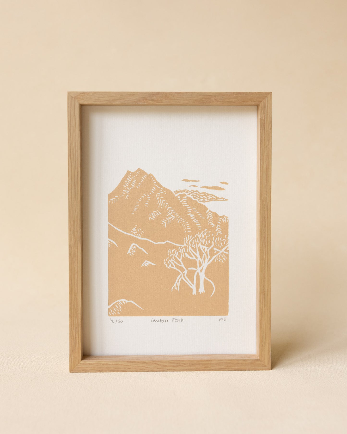 Lantau Peak - Original Linoprint