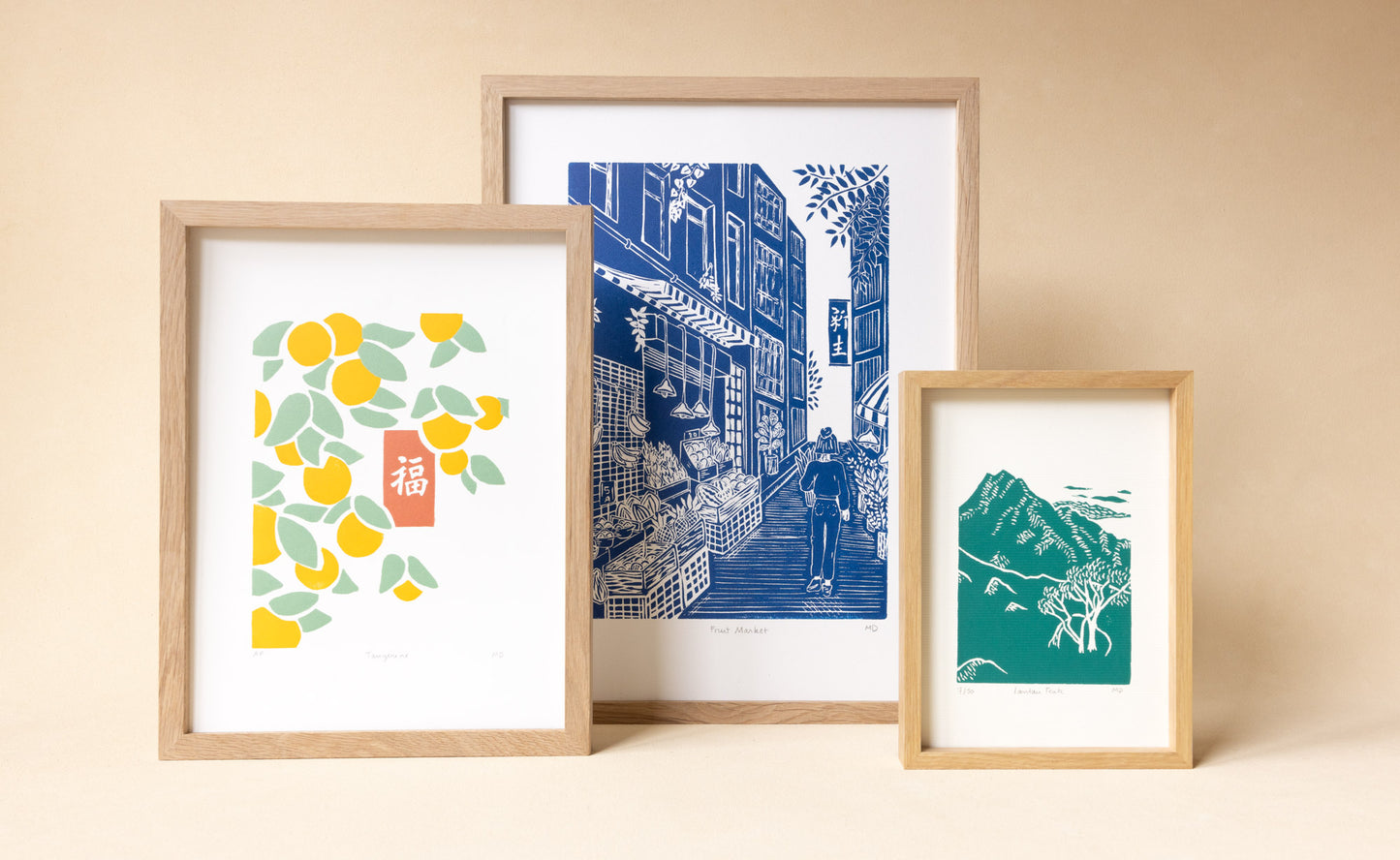 Lantau Peak - Original Linoprint