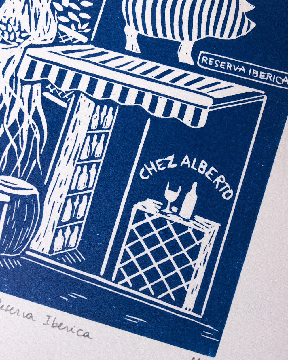 Reserva Iberica - Original Linoprint