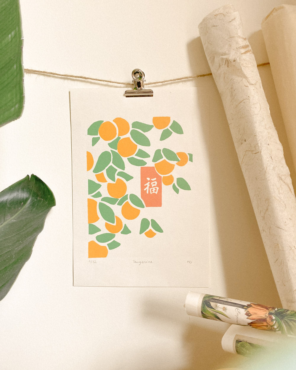 Tangerine - Original Linoprint