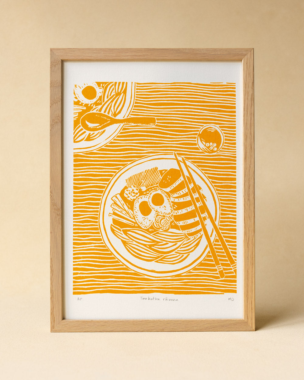 Tonkotsu Ramen - Original Linoprint