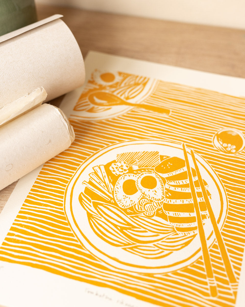 Tonkotsu Ramen - Original Linoprint