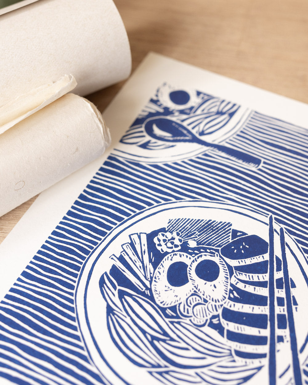 Tonkotsu Ramen - Original Linoprint