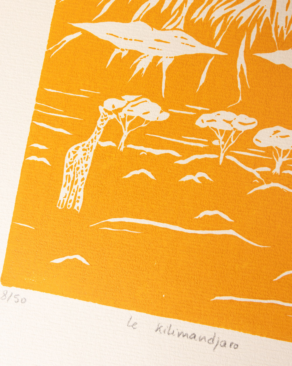 Le Kilimandjaro - Original Linoprint