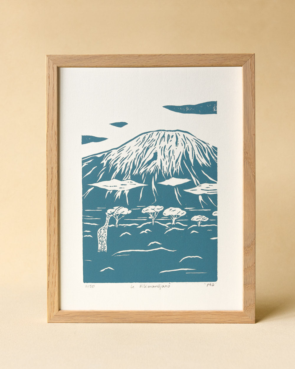 Le Kilimandjaro - Original Linoprint