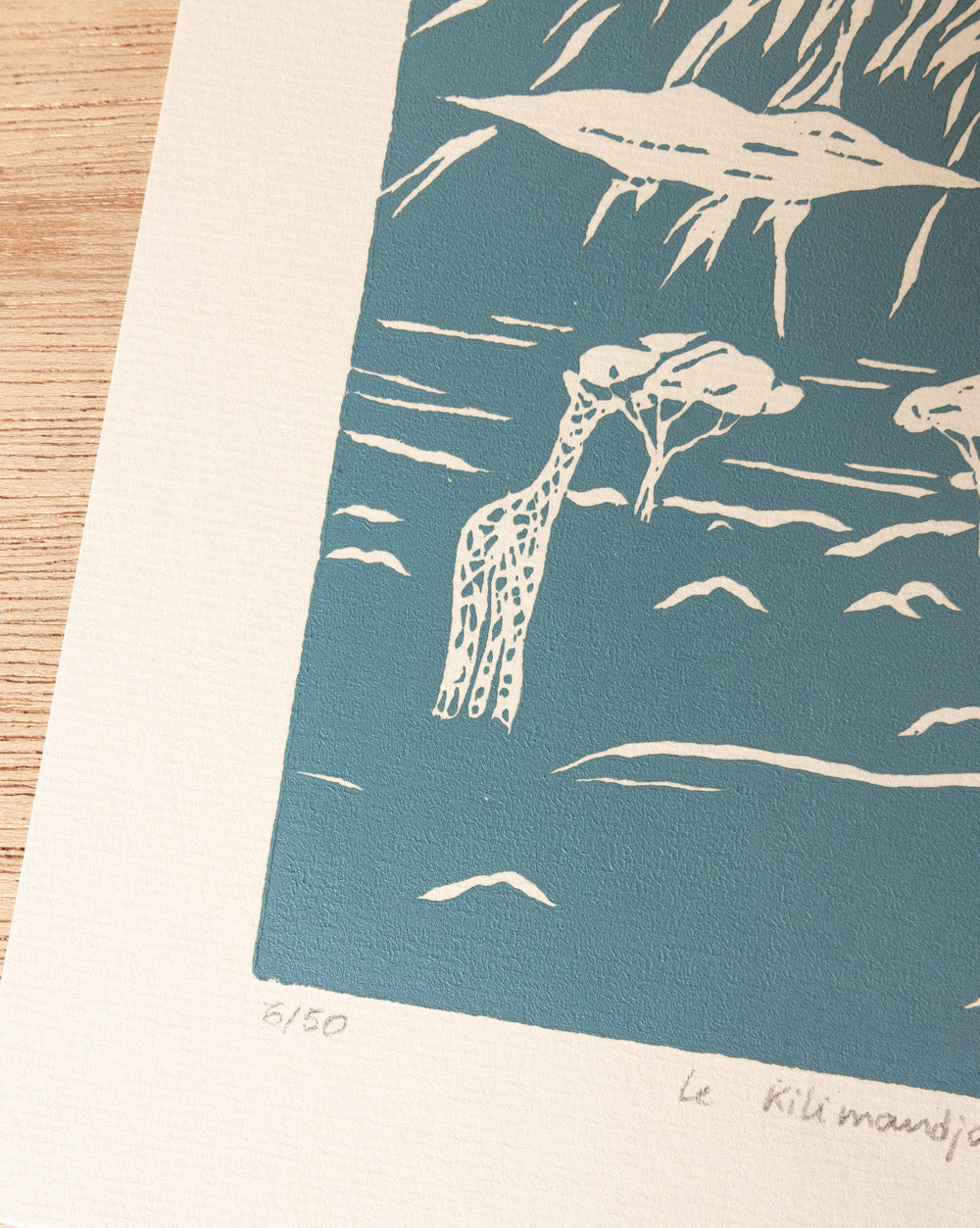 Le Kilimandjaro - Original Linoprint