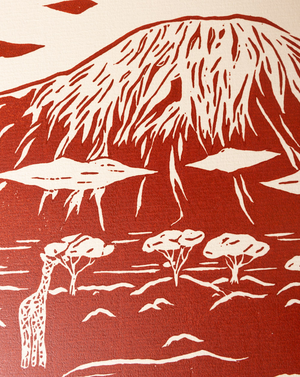Le Kilimandjaro - Original Linoprint