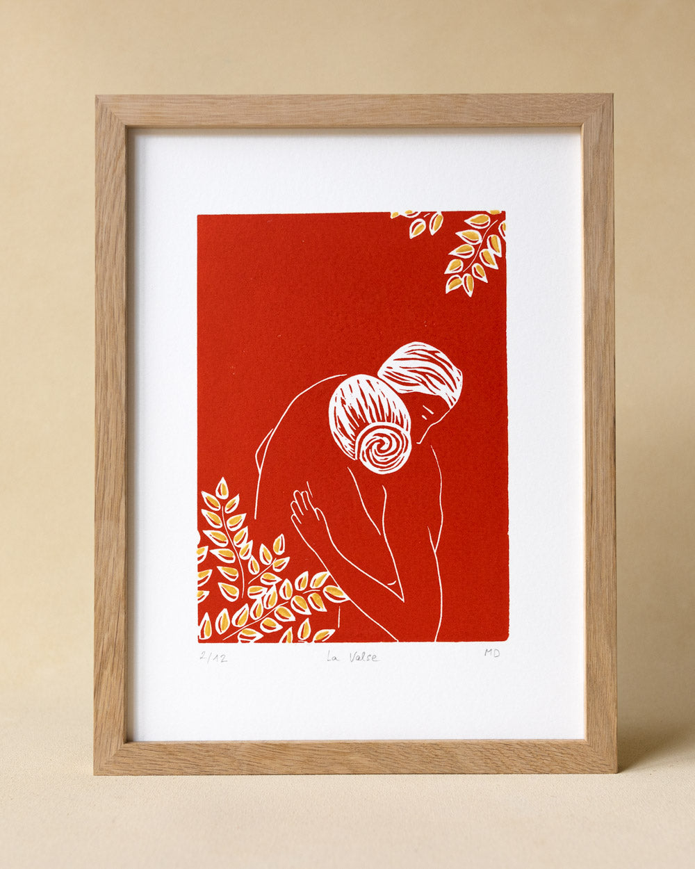 La Valse - Original Linoprint