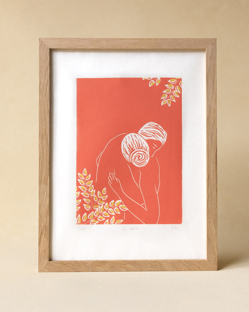 La Valse - Original Linoprint