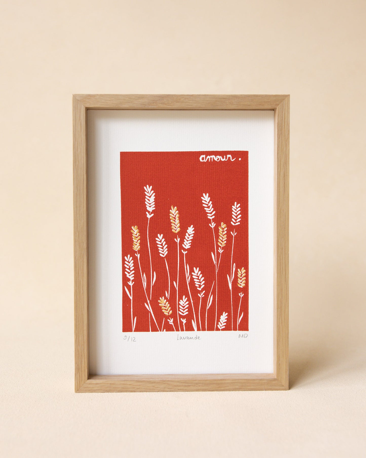 Lavande - Original Linoprint
