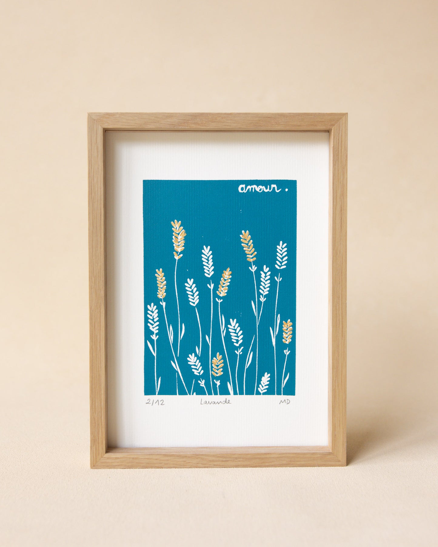 Lavande - Original Linoprint