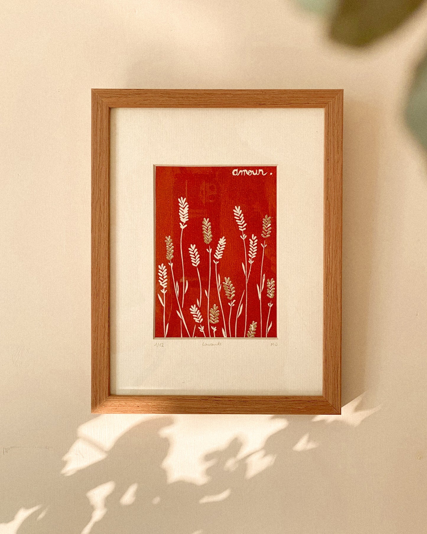 Lavande - Original Linoprint