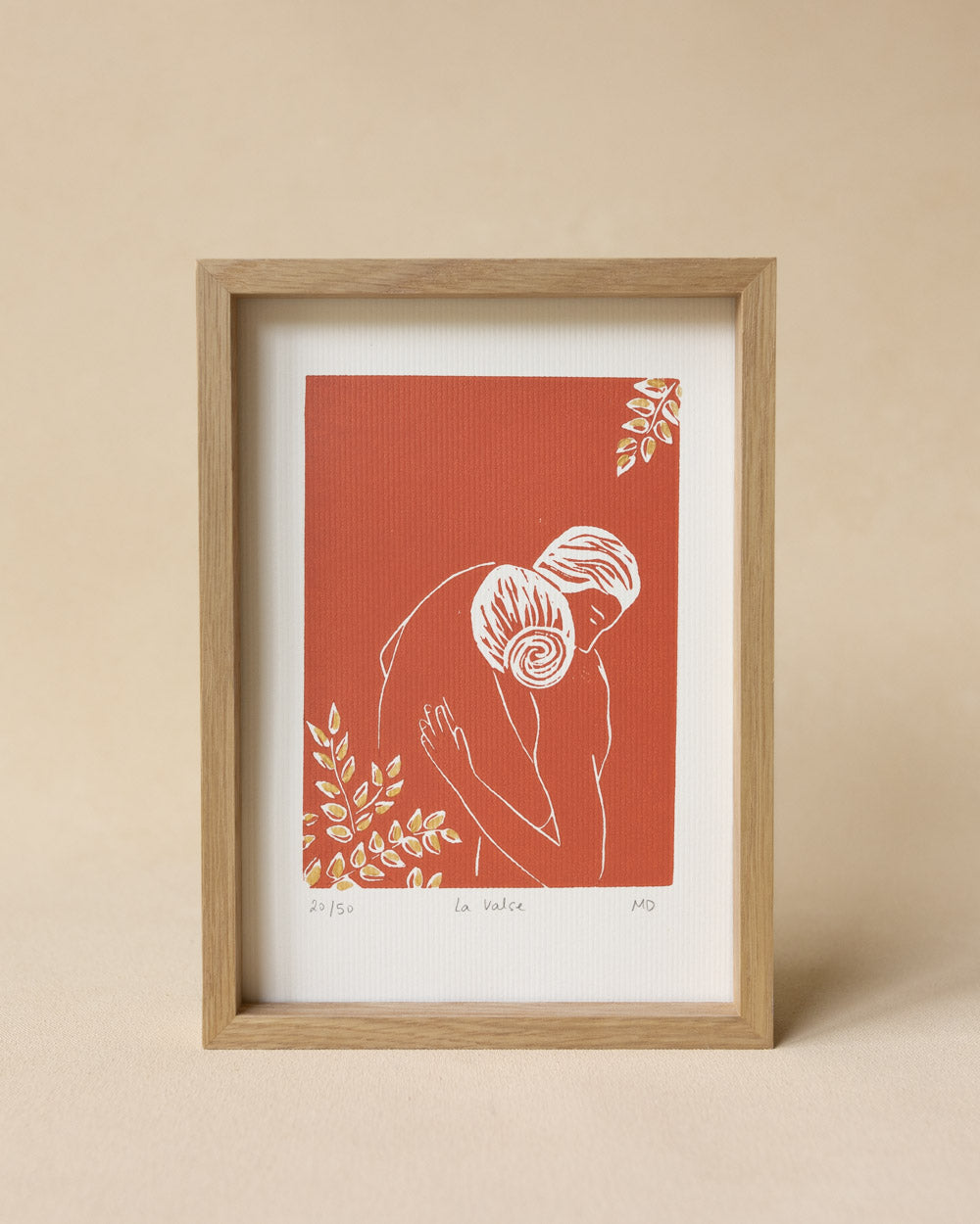 La Valse Small - Original Linoprint