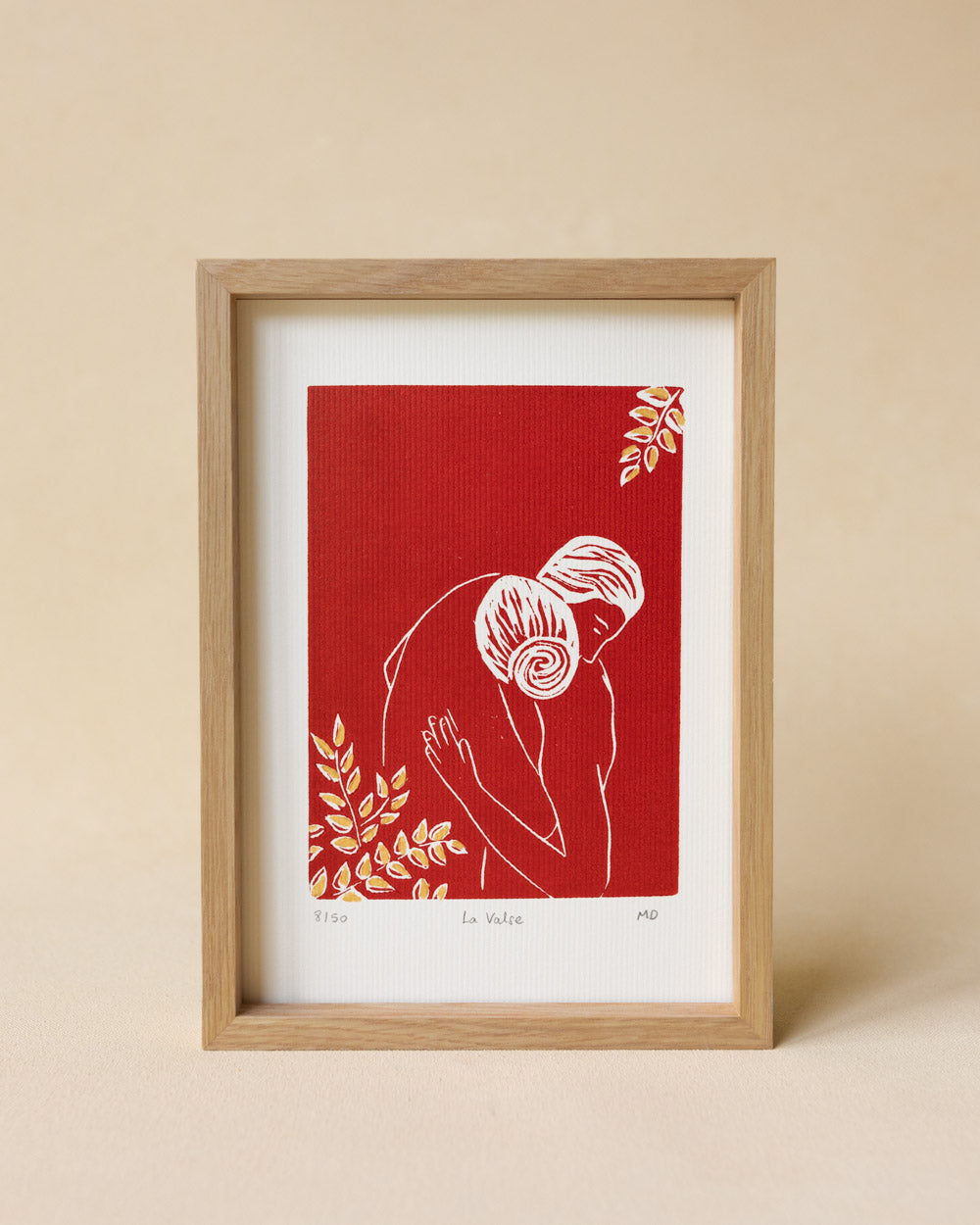 La Valse Small - Original Linoprint