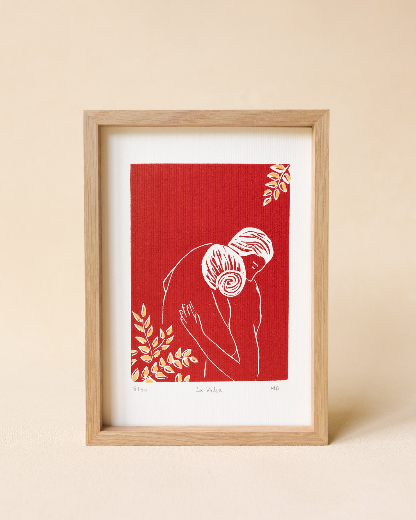 La Valse Small - Original Linoprint