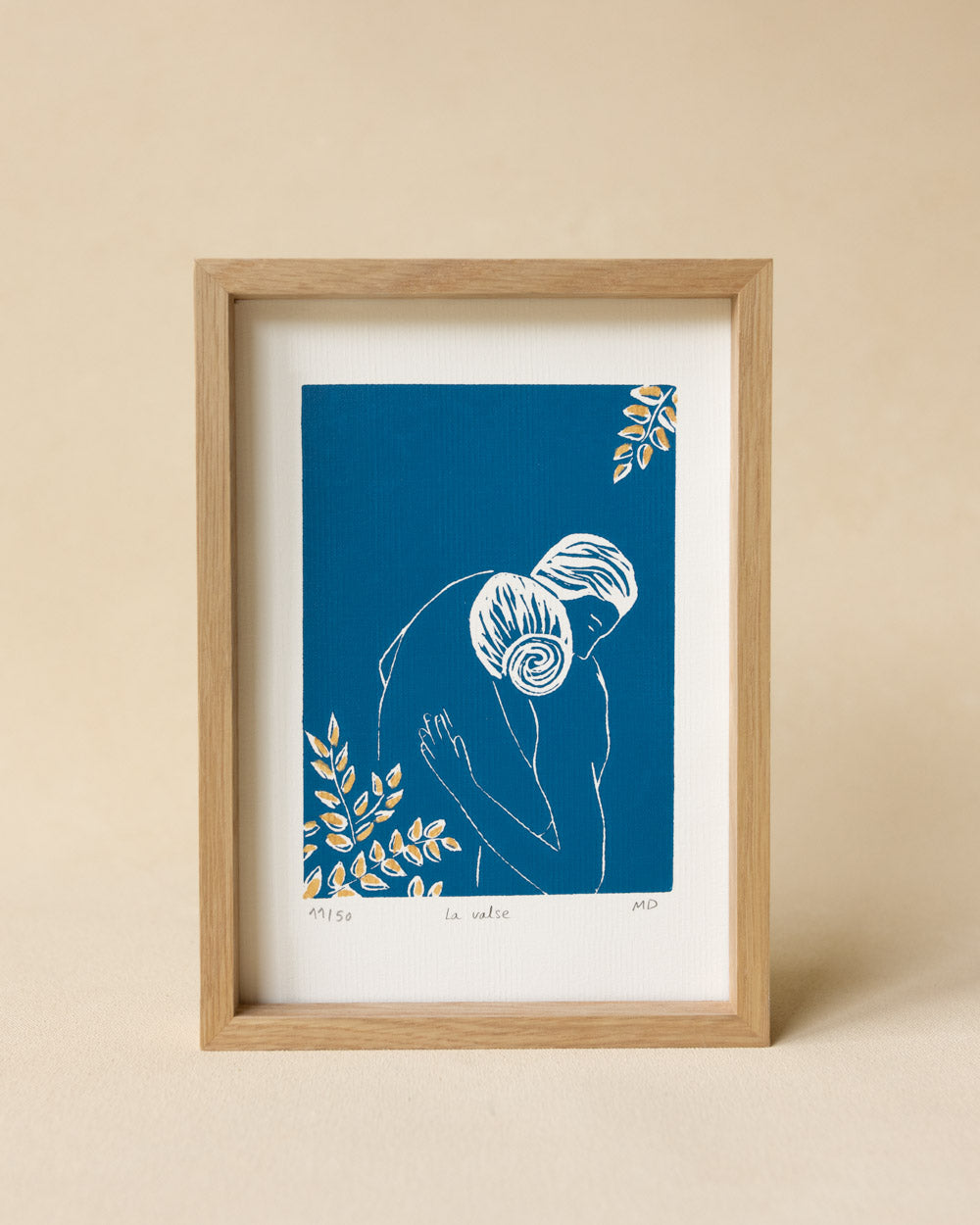 La Valse Small - Original Linoprint