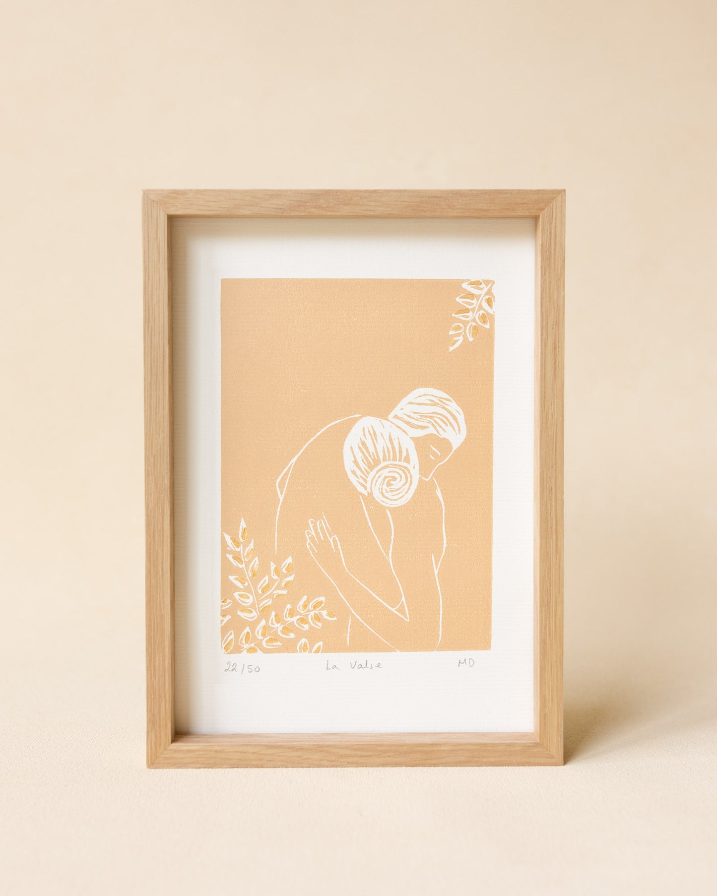 La Valse Small - Original Linoprint