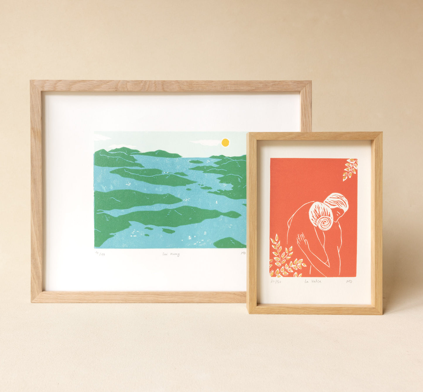 La Valse Small - Original Linoprint
