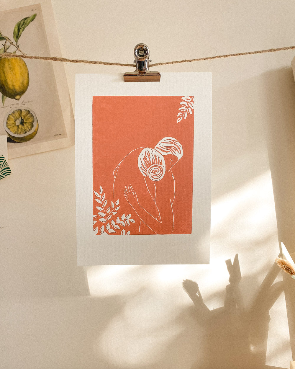 La Valse Small - Original Linoprint