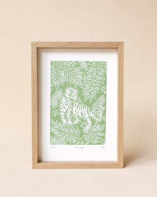 The Tiger - Original Linoprint