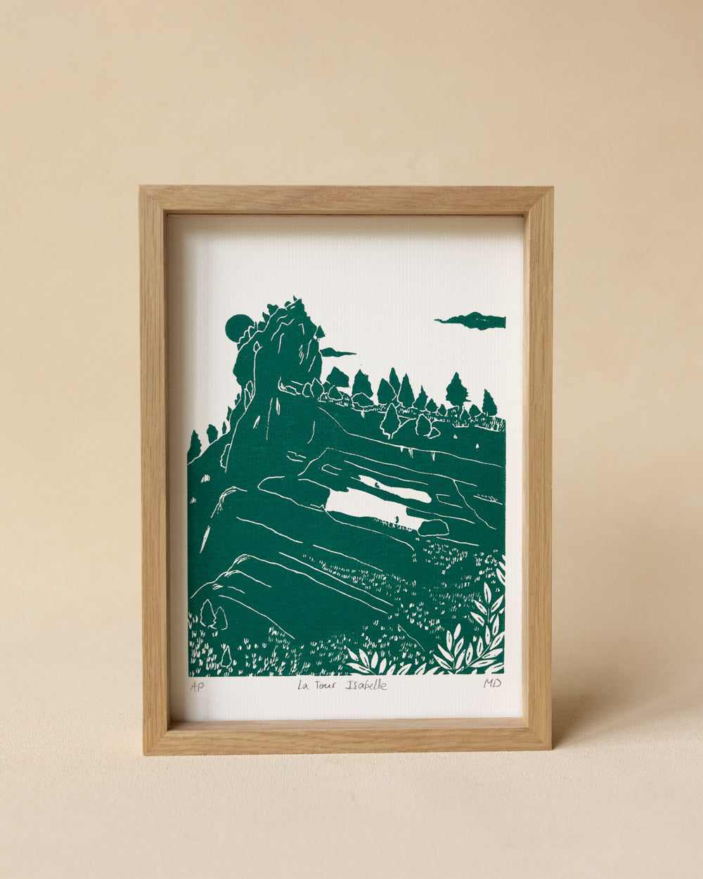 La Tour Isabelle - Original Linoprint