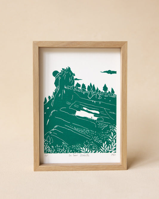 La Tour Isabelle - Original Linoprint