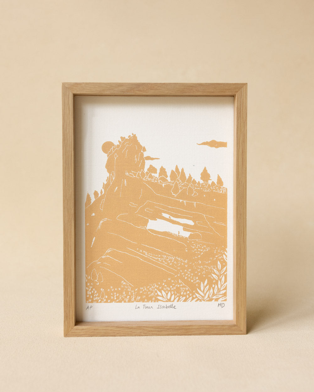 La Tour Isabelle - Original Linoprint