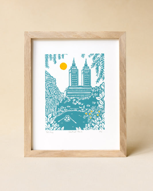 Central Park - Original Linoprint