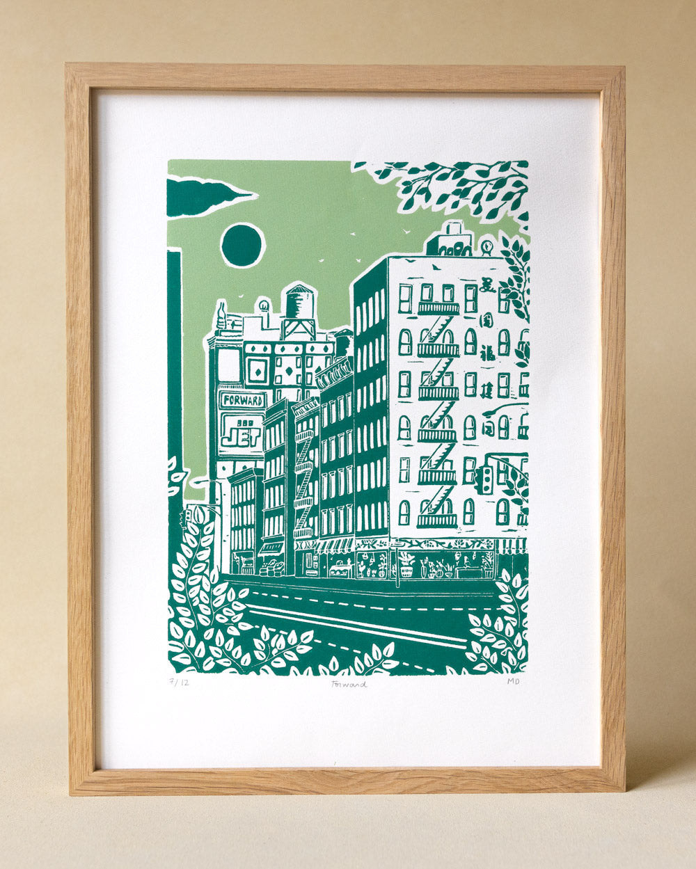 Forward - Original Linoprint